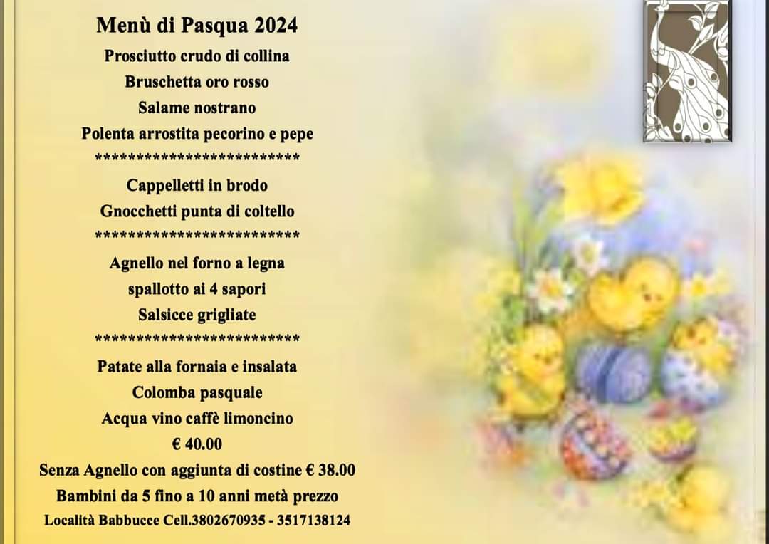 Al Pavone Bianco Ristorante Pizzeria Menu Photo 1