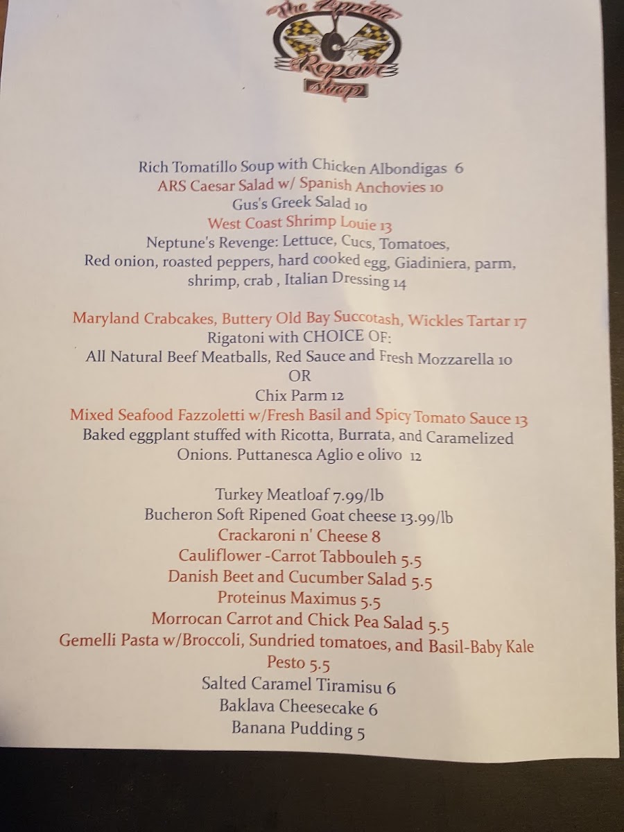 Appetite Repair Shop Menu Photo 5