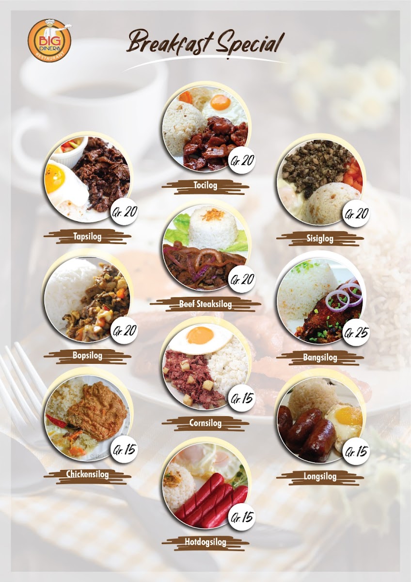 Big Diners Restaurant Menu Photo 5
