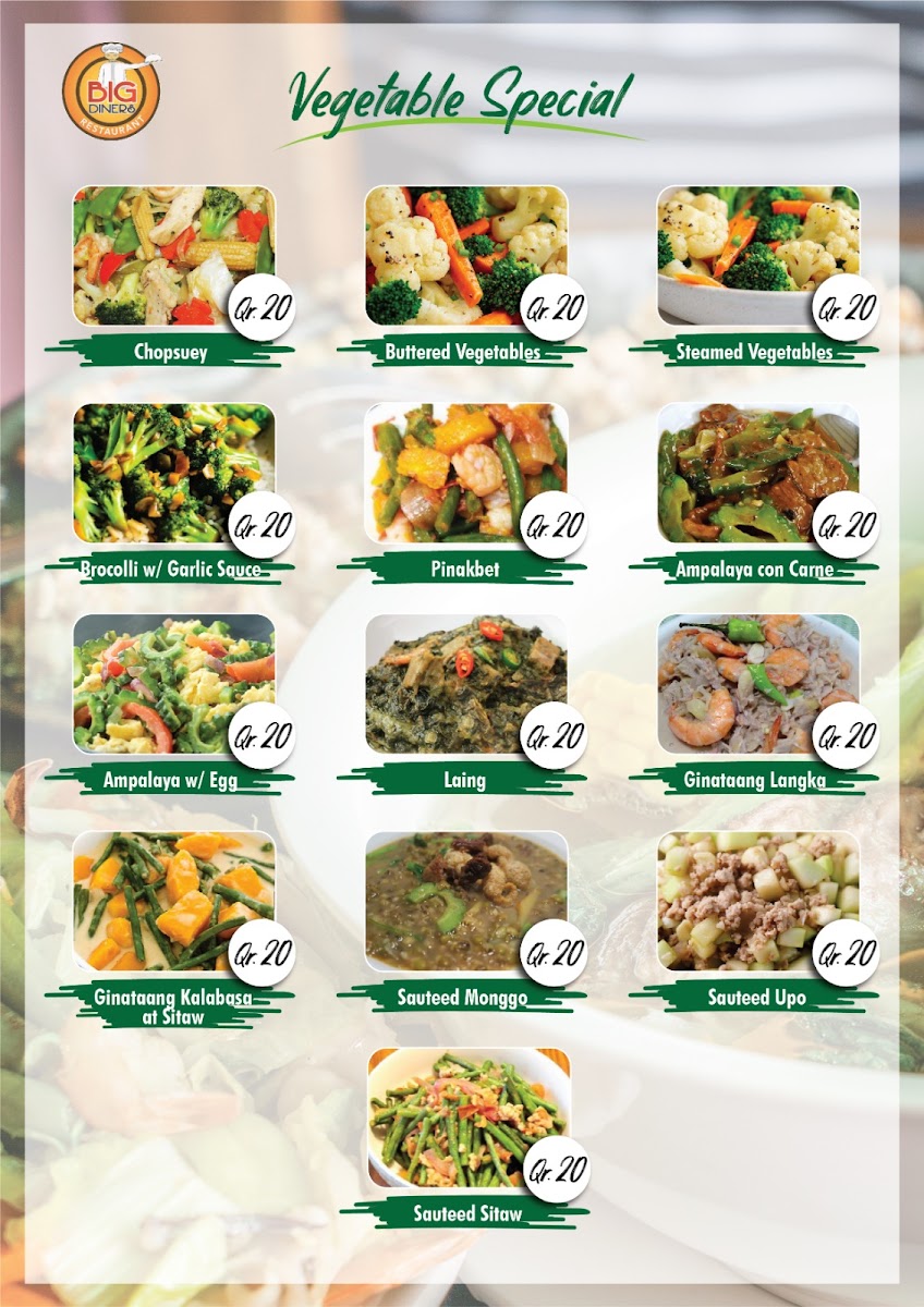 Big Diners Restaurant Menu Photo 7