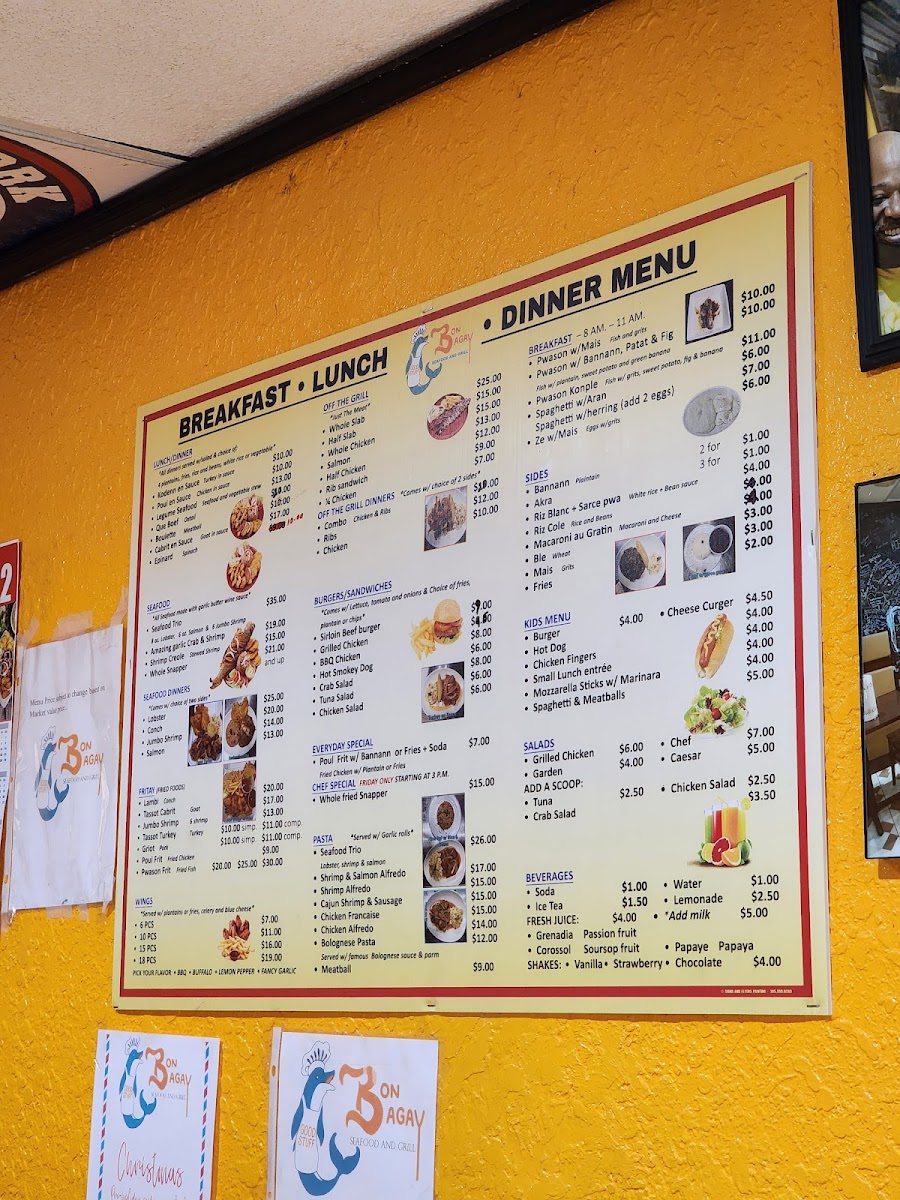 Bon Bagay Seafood & Grill Menu Photo 1