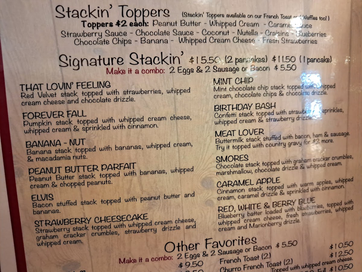 Crackin' And Stackin' Menu Photo 1