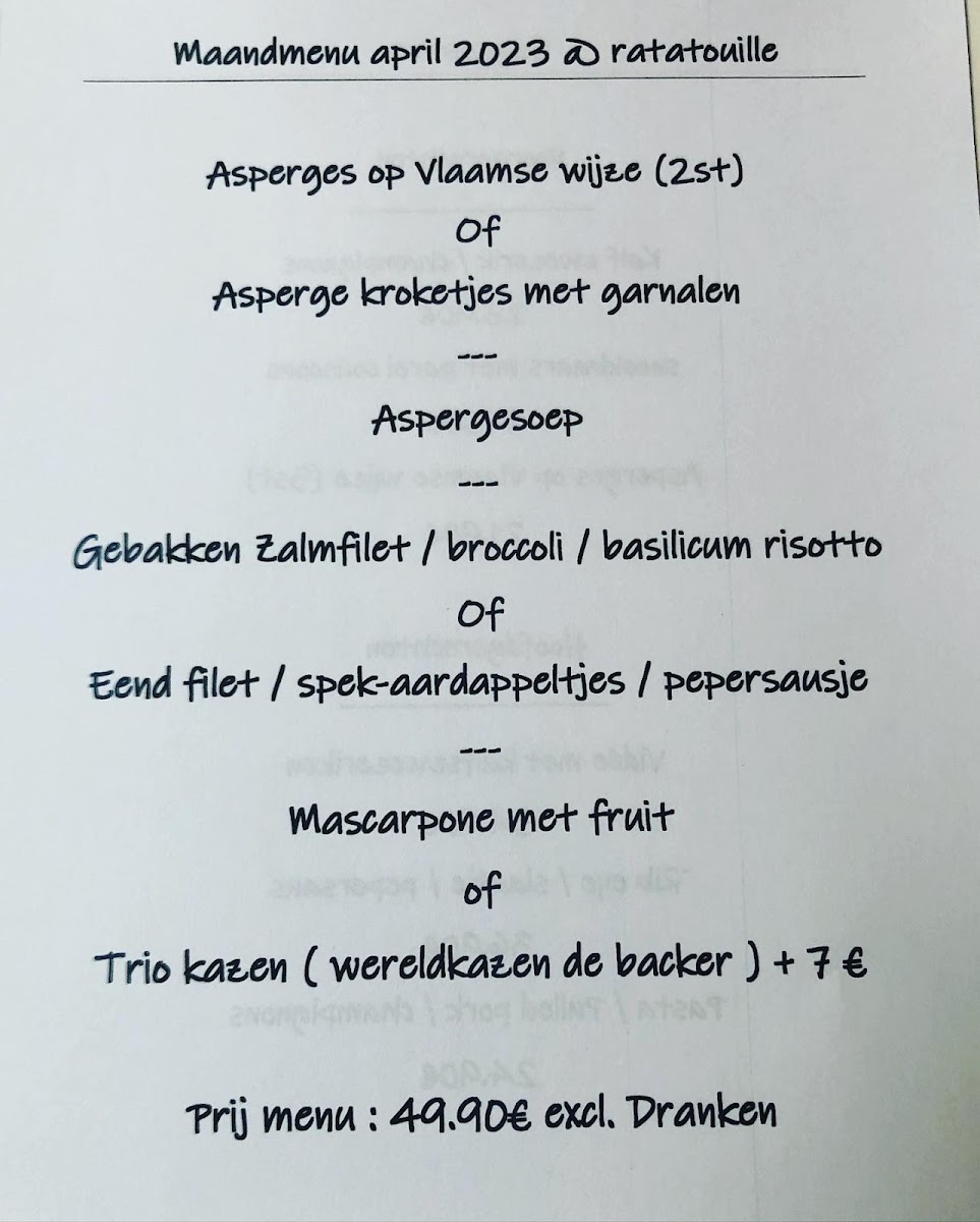 De Ratatouille Menu Photo 1