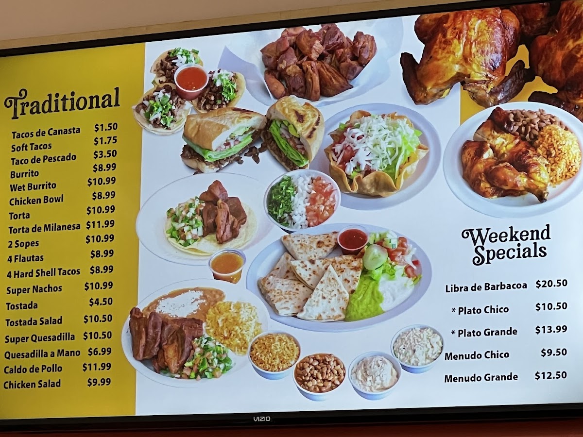 El Mixteca Restaurant Menu Photo 1