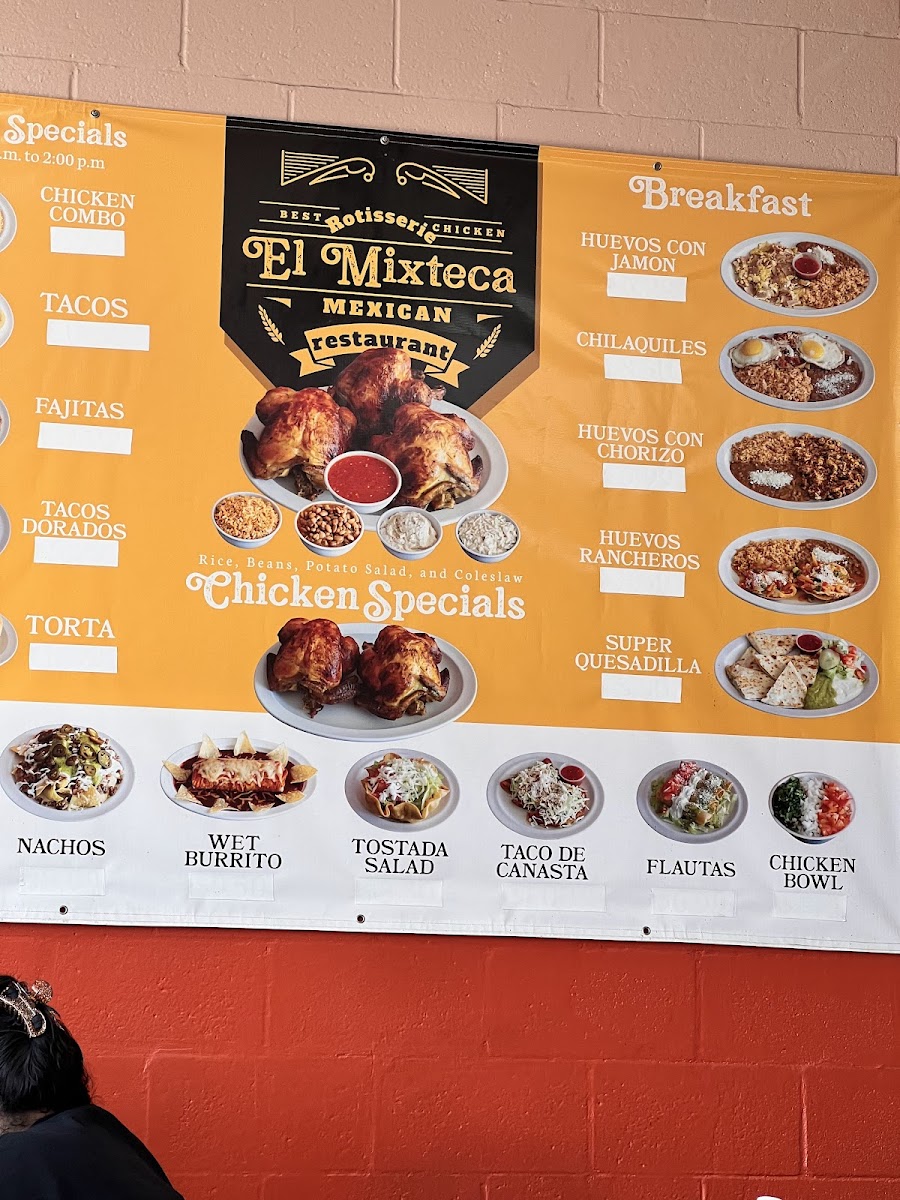 El Mixteca Restaurant Menu Photo 3