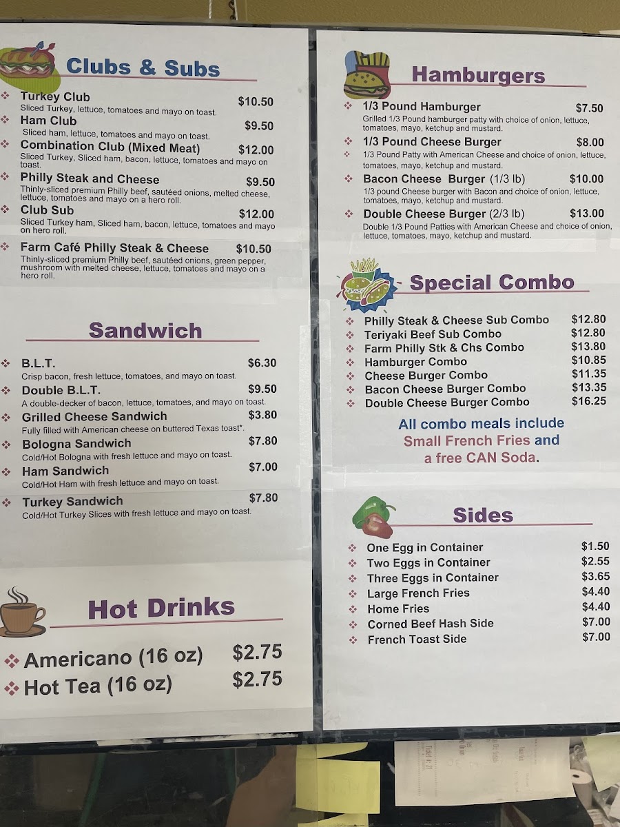 Farm Cafe Menu Photo 1