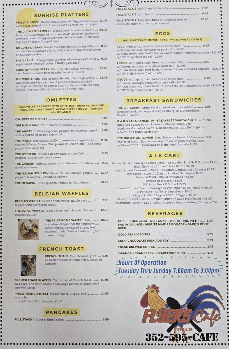 Flyers Cafe Menu Photo 2