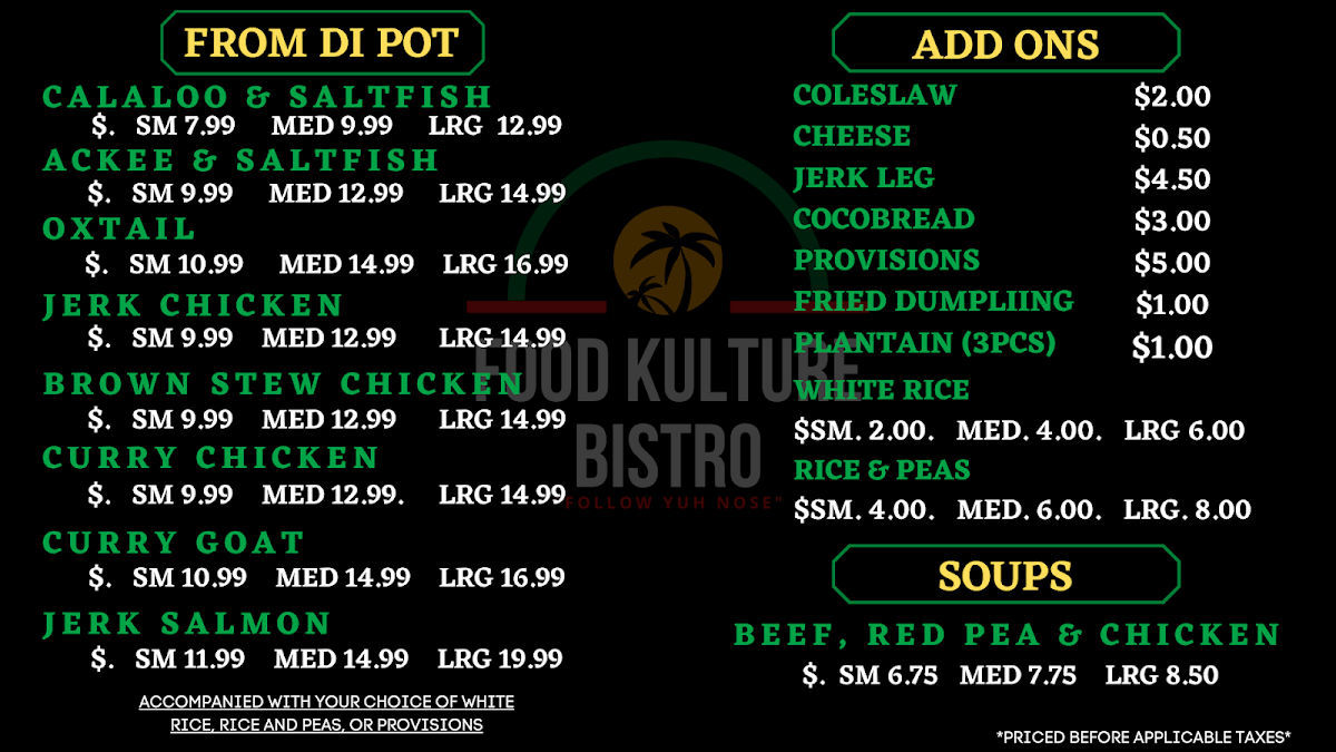 Food Kulture Bistro Menu Photo 2
