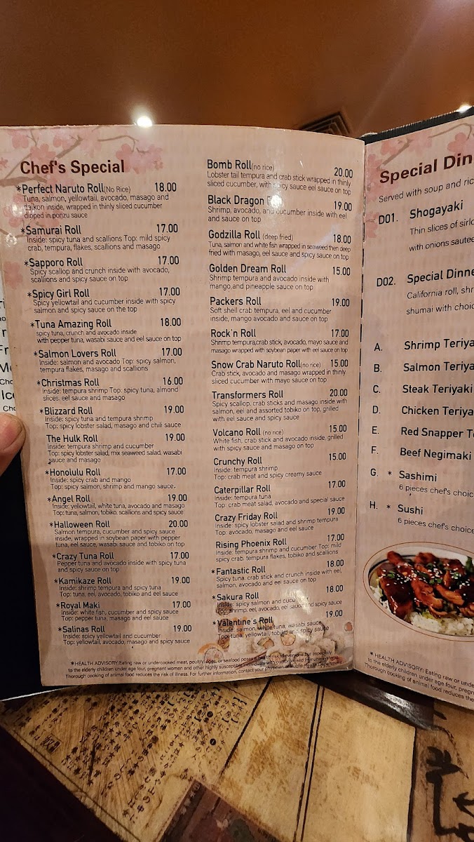 Fujiyama Japanese Restaurant Menu Photo 8