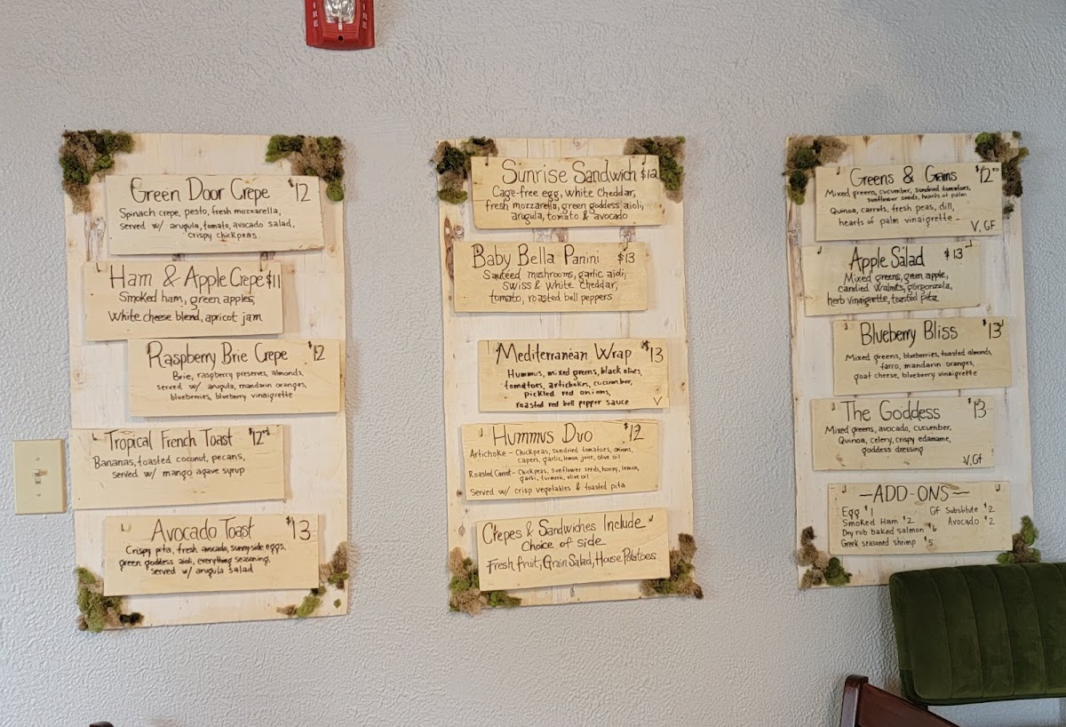 Green Door Cafe Menu Photo 3