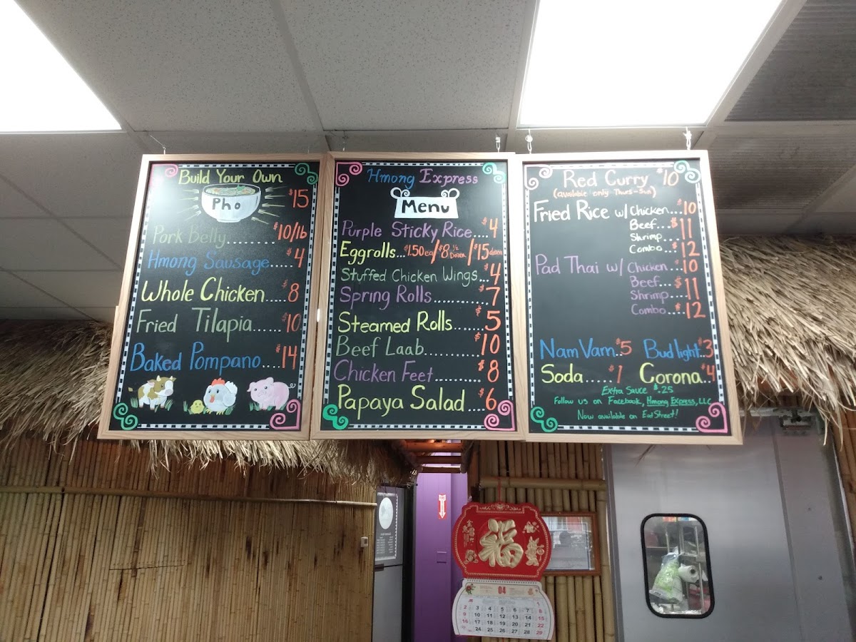 Hmong Express Menu Photo 1