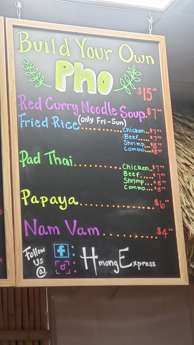 Hmong Express Menu Photo 3
