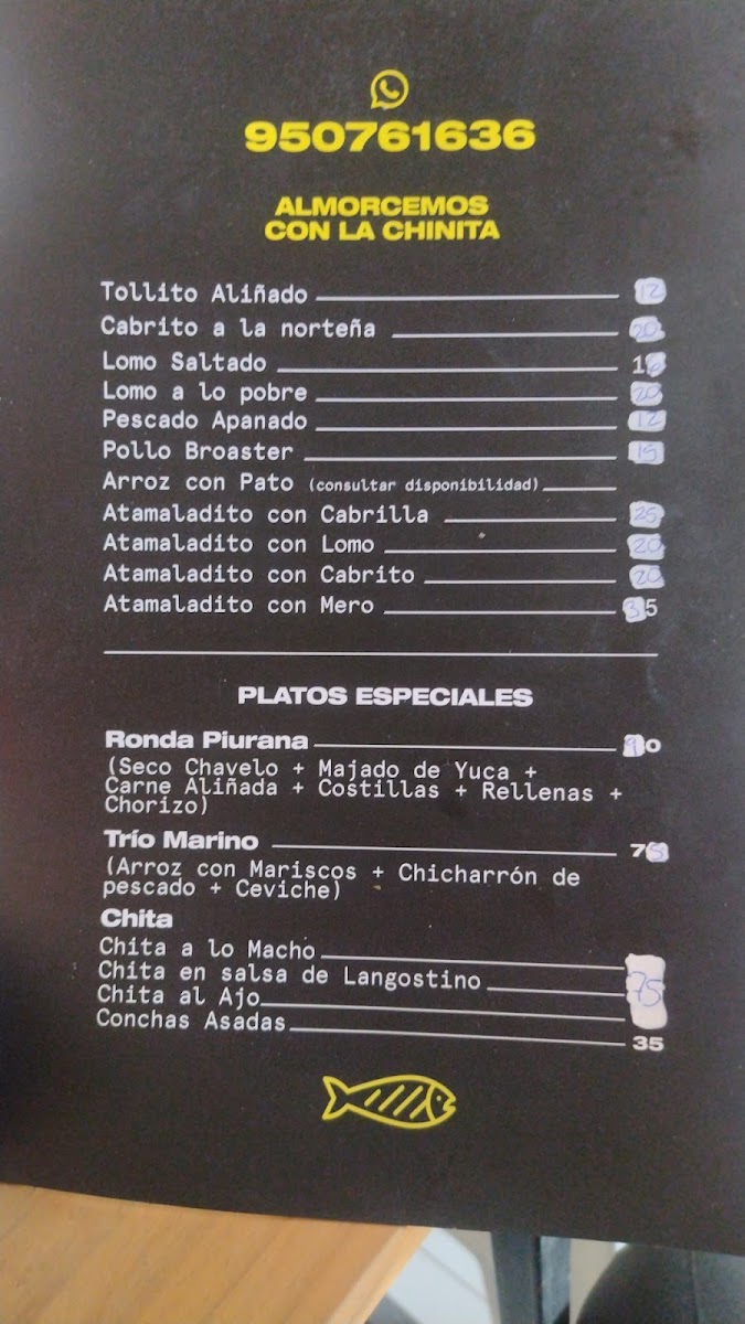 La Chinita Pescados Carnes Y Mariscos Menu Photo 1