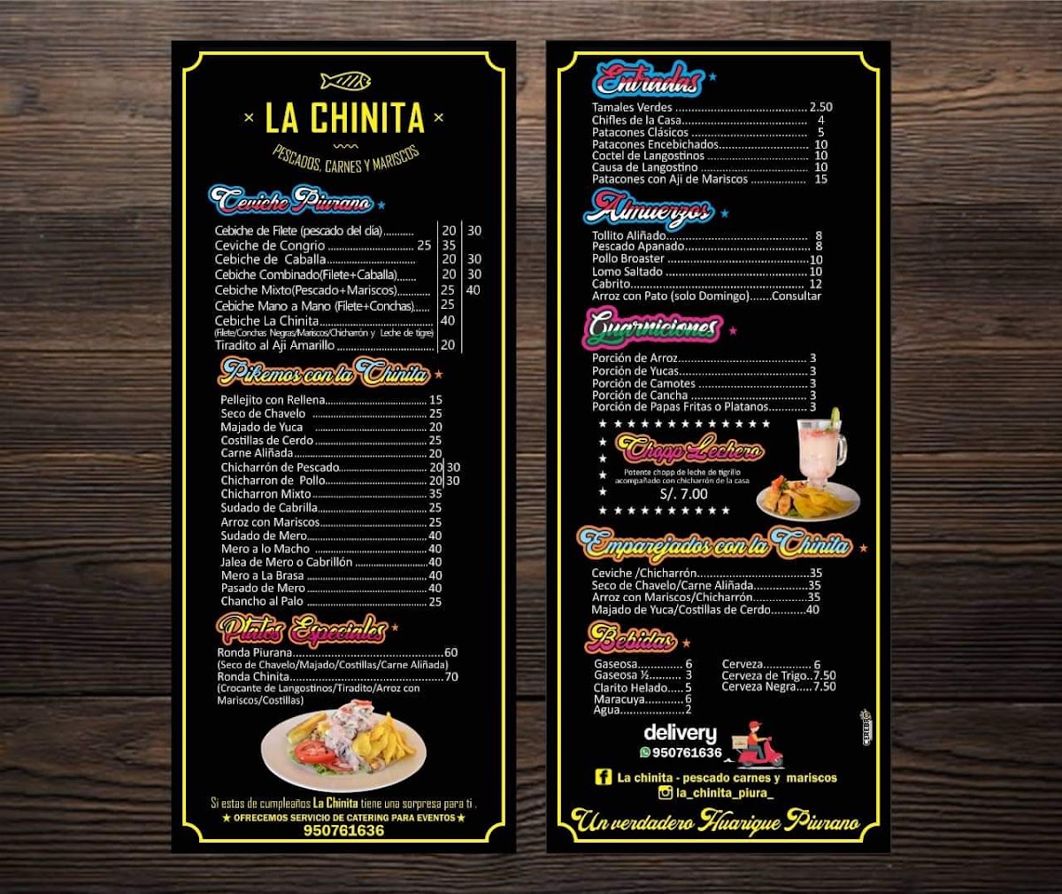 La Chinita Pescados Carnes Y Mariscos Menu Photo 3