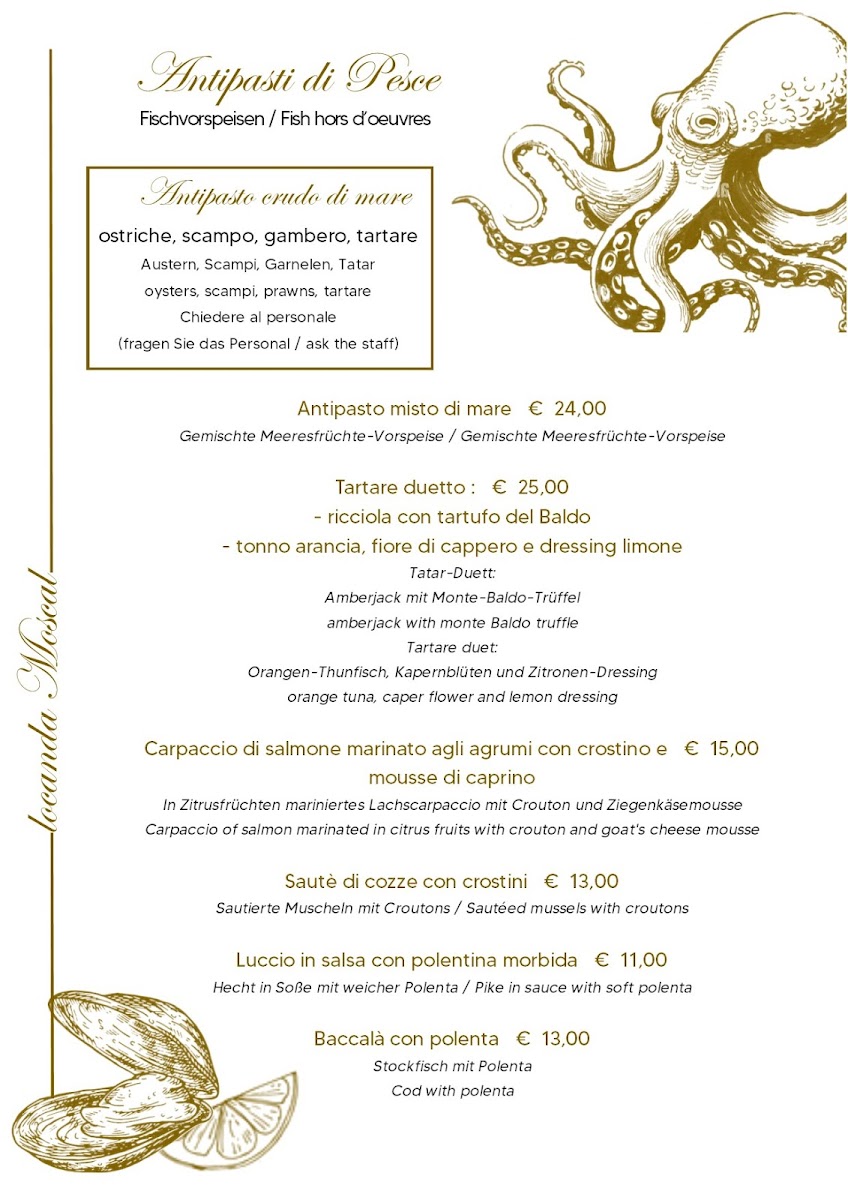 Locanda Moscal Affi Menu Photo 1