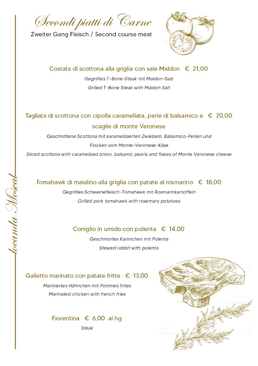 Locanda Moscal Affi Menu Photo 3