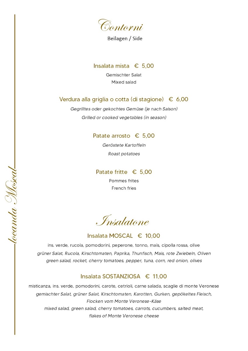 Locanda Moscal Affi Menu Photo 7