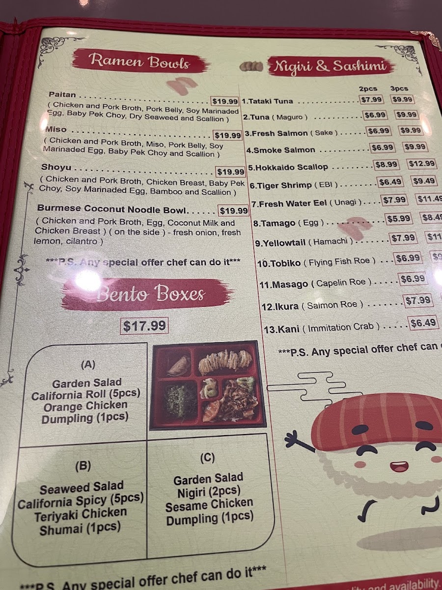 Min Sushi & Ramen Bowl Menu Photo 5
