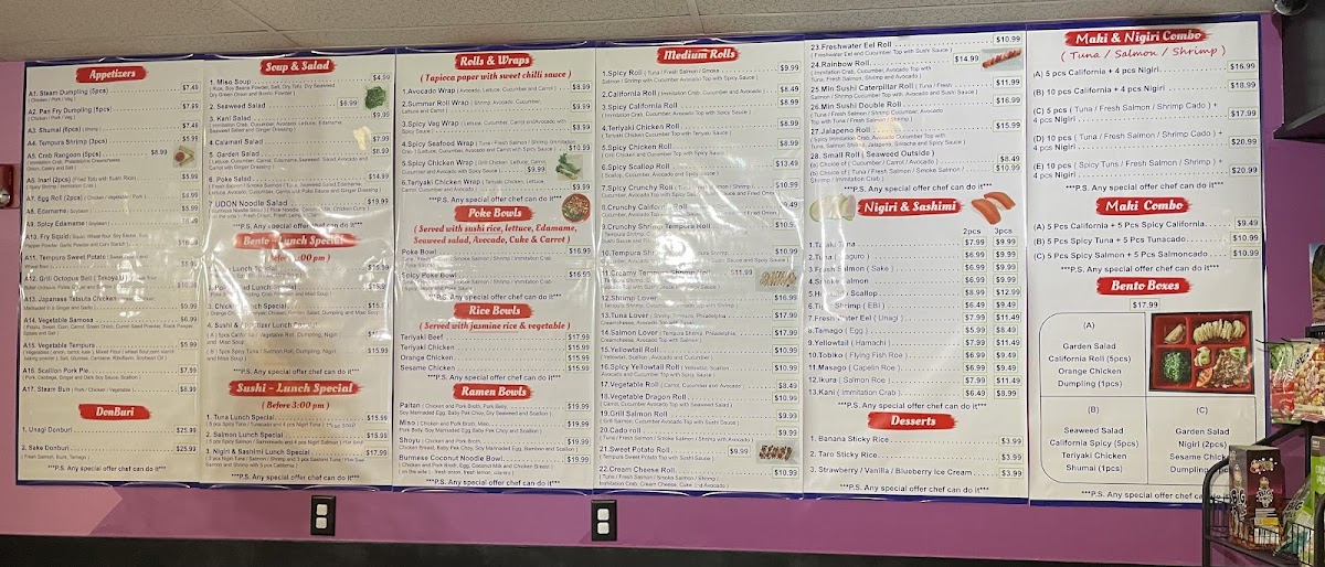 Min Sushi & Ramen Bowl Menu Photo 9