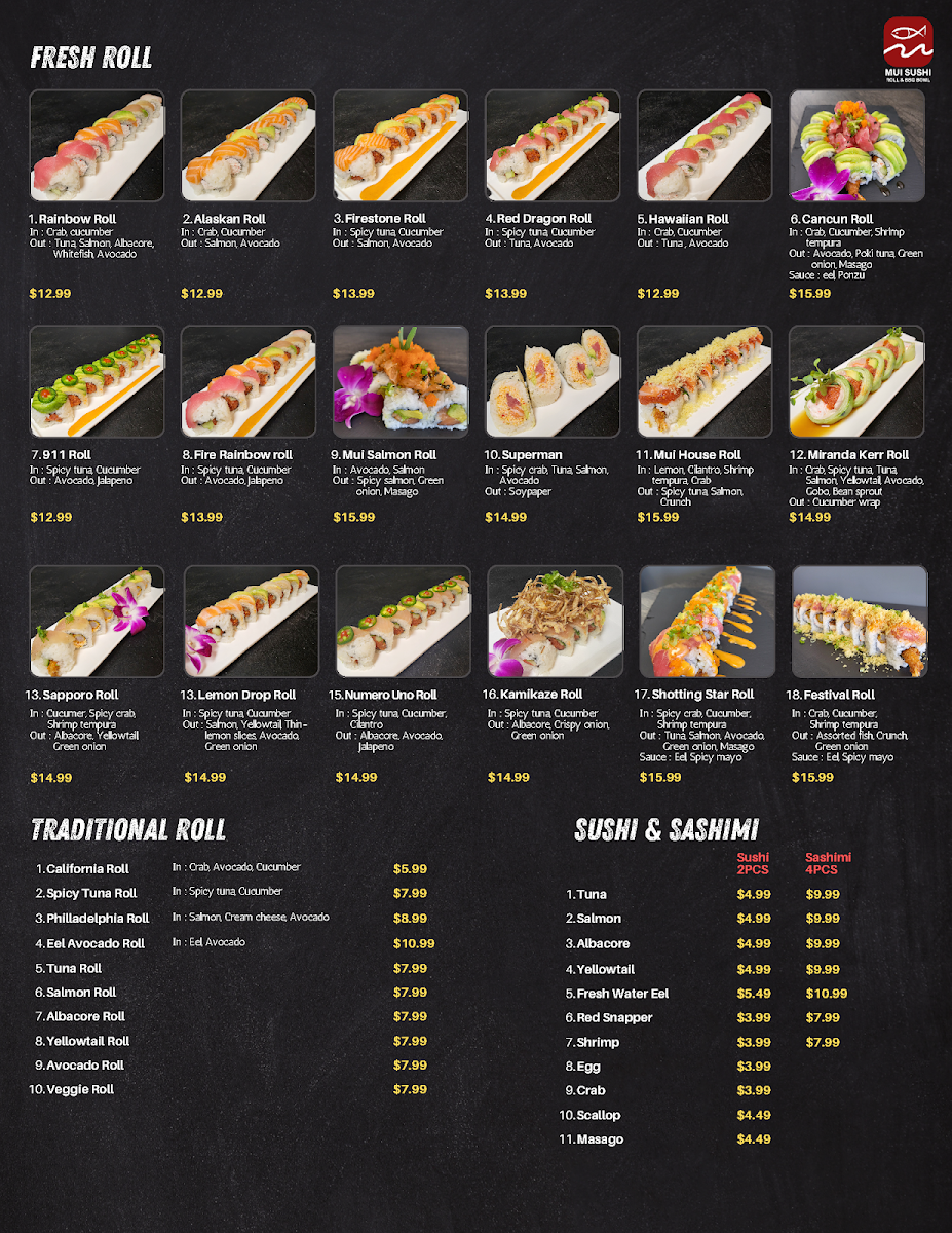 Mui Sushi Menu Photo 4