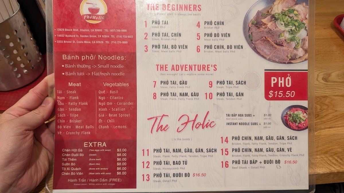 Phởholic Menu Photo 2