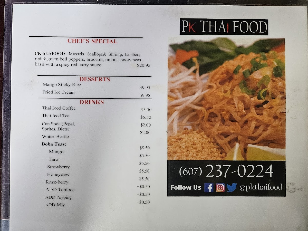 Pk Thai Food Menu Photo 3