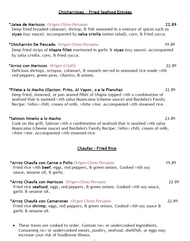 Rocoto Peruvian Bites Menu Photo 1