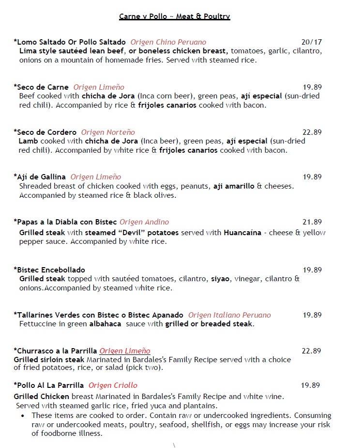 Rocoto Peruvian Bites Menu Photo 2
