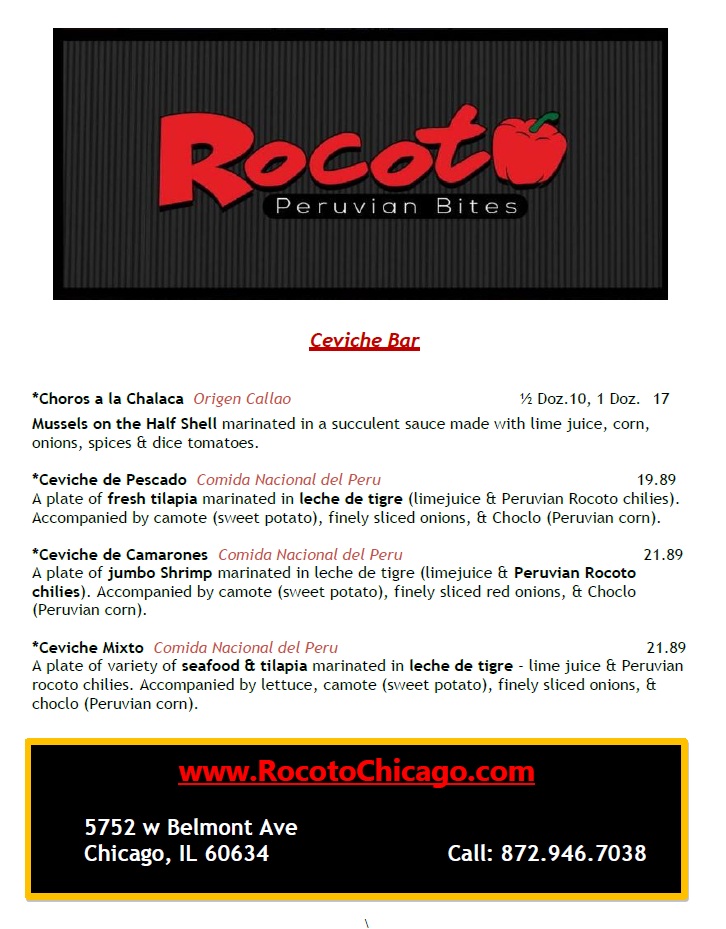 Rocoto Peruvian Bites Menu Photo 4