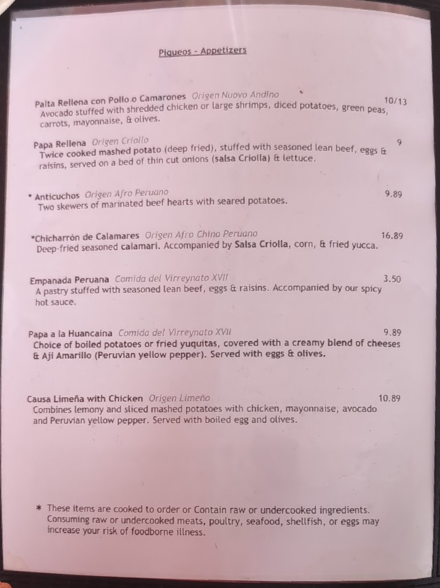 Rocoto Peruvian Bites Menu Photo 6