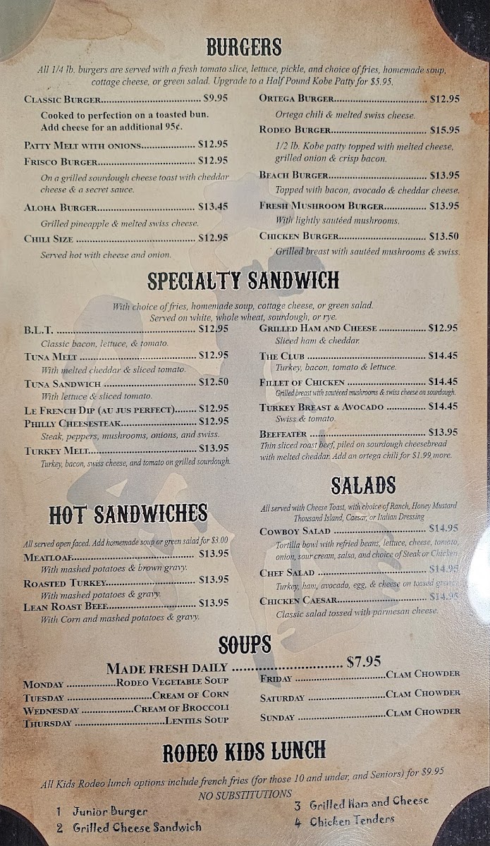 Rodeo Café Menu Photo 1