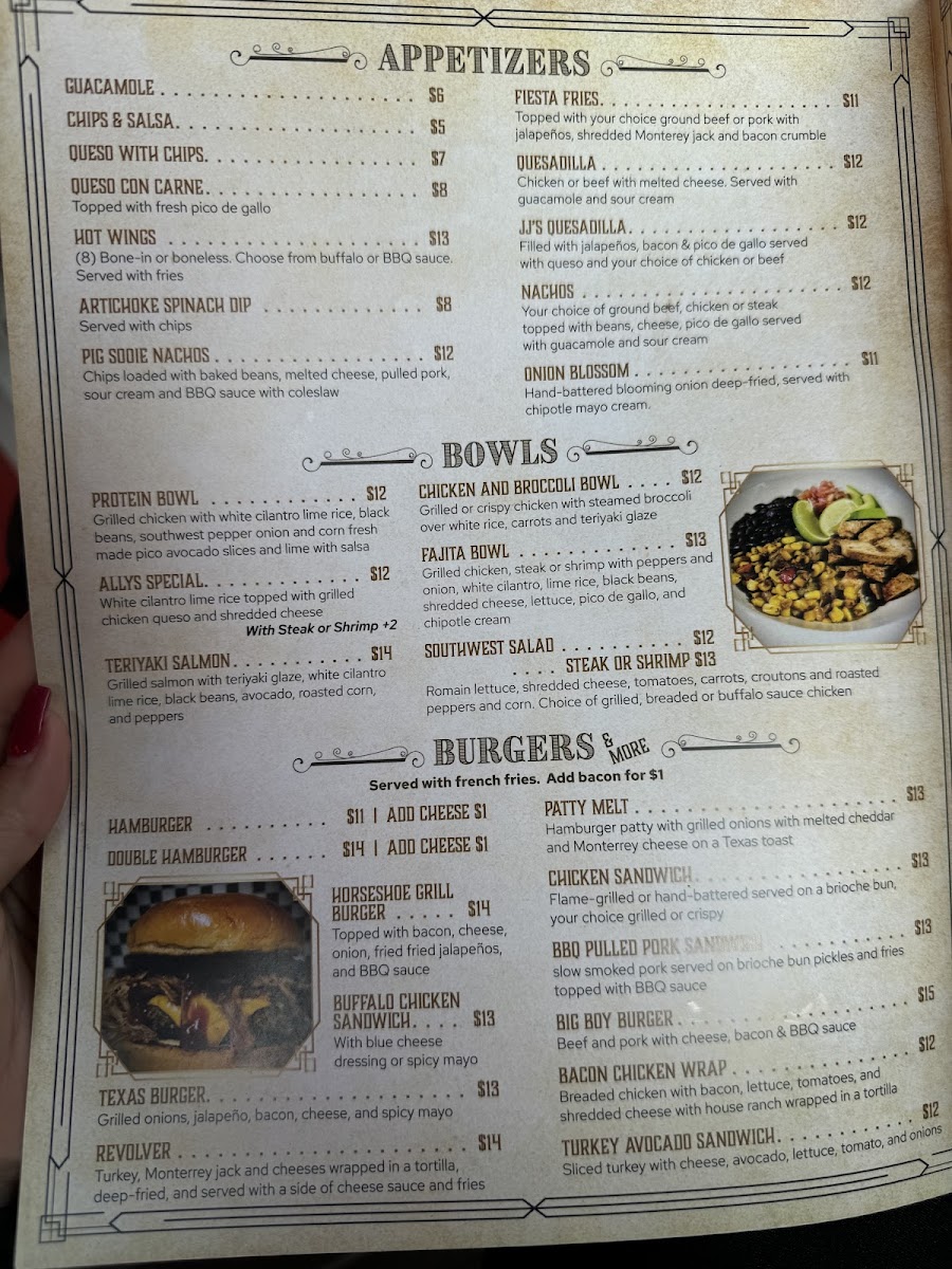 Saddle Up Menu Photo 1