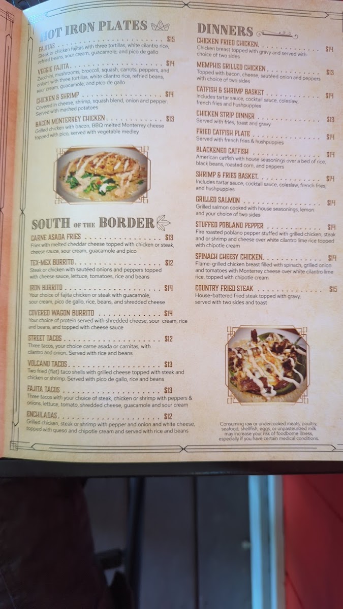 Saddle Up Menu Photo 2