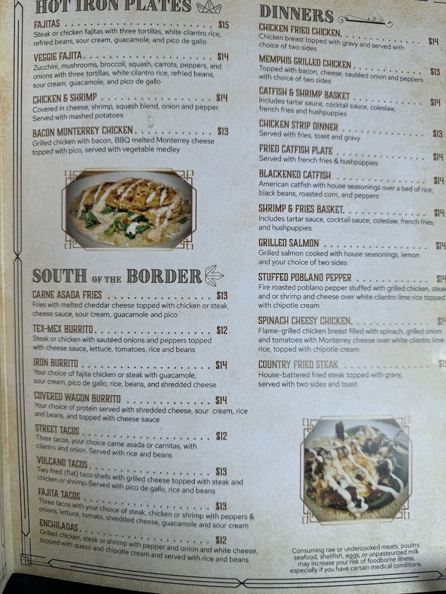Saddle Up Menu Photo 4