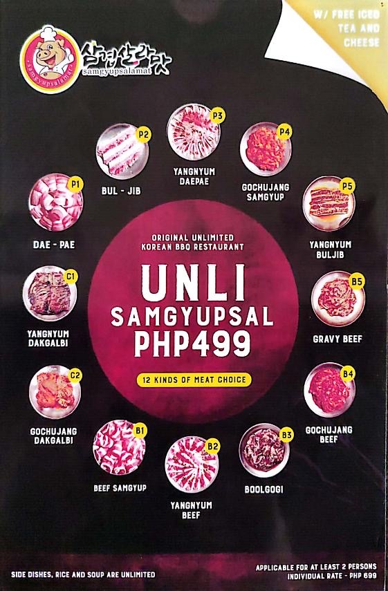 Samgyupsahl Restobar Menu Photo 1