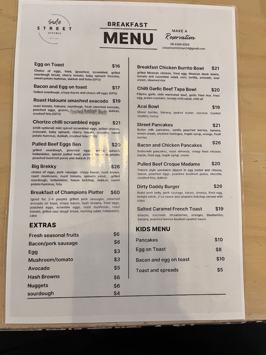 Side Street Cafe Menu Photo 7
