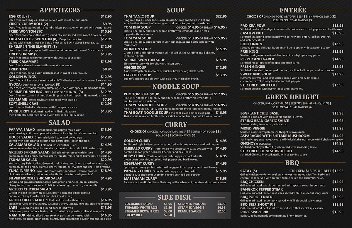 Silver Spoons Thai Bbq House Menu Photo 1