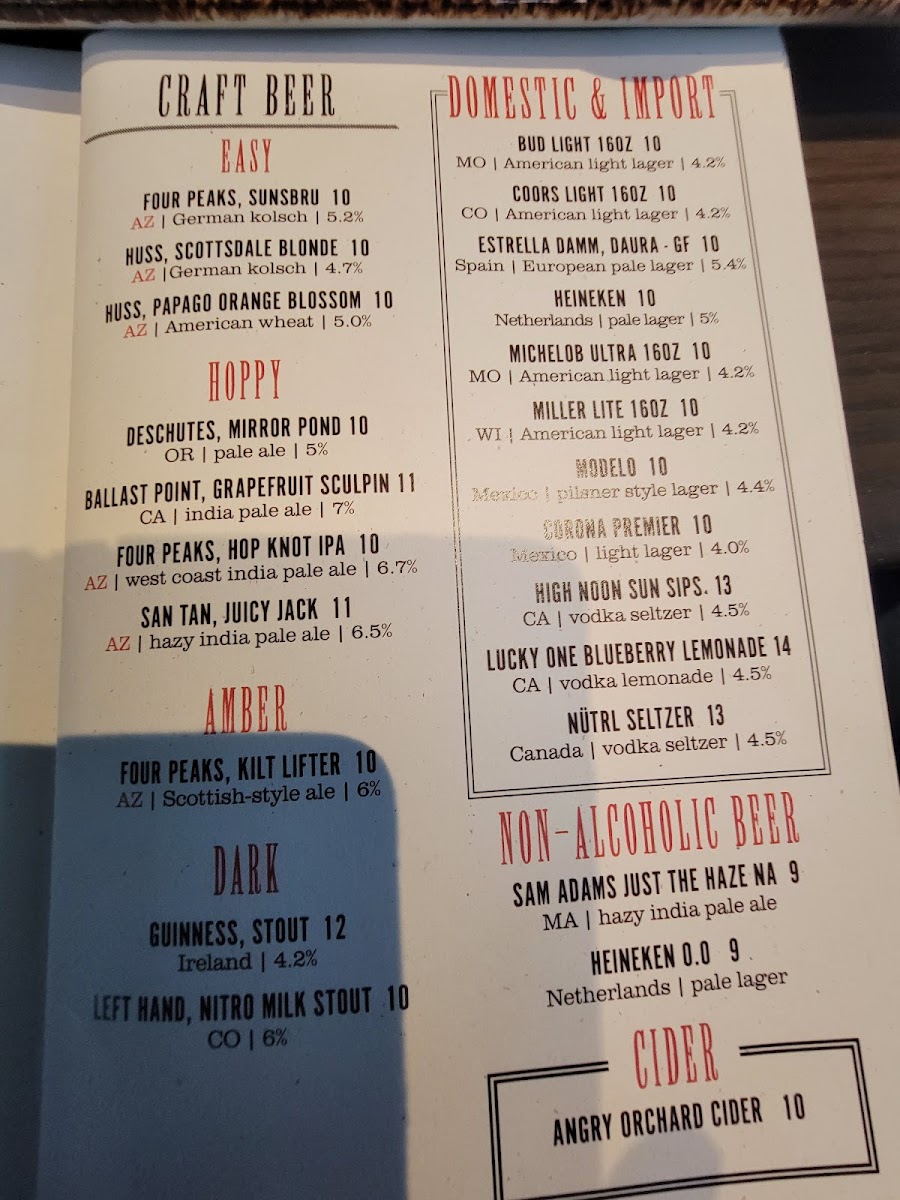 The Phoenician Tavern Menu Photo 2