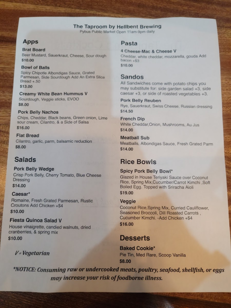 The Taproom By Hellbent Brewing Menu Photo 10