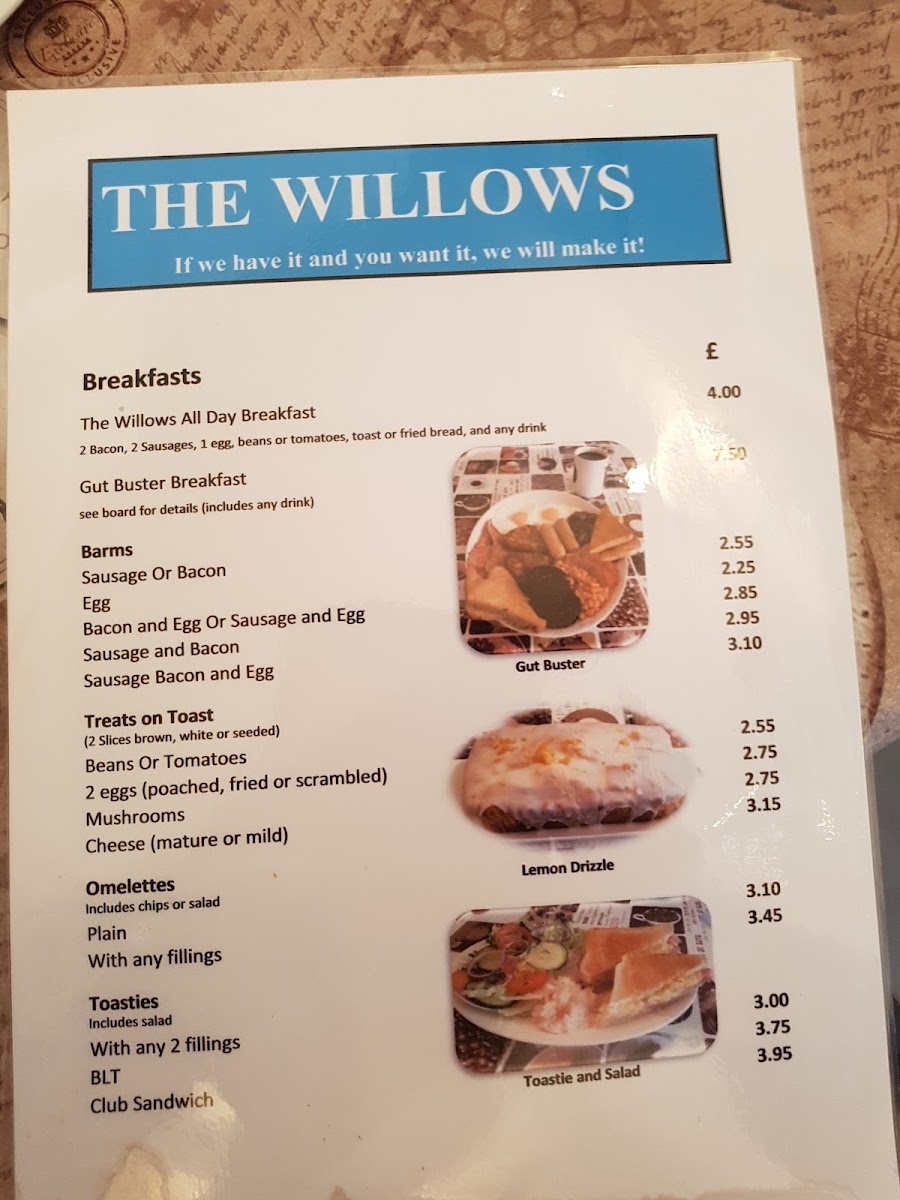 The Willows Menu Photo 2